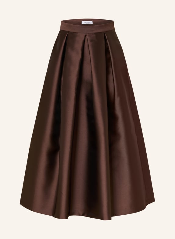 LUNATICA MILANO Satin skirt BROWN