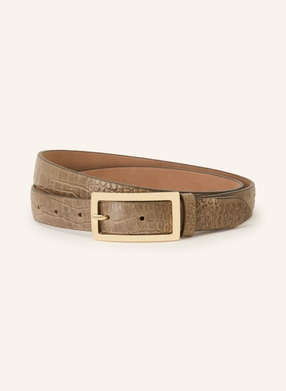 Reptile's House Leren riem LOUISIANA TAUPE / GOUD