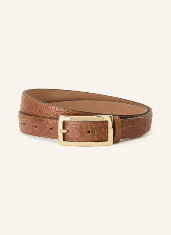 Reptile's House Leren riem LOUISIANA CAMEL / GOUD