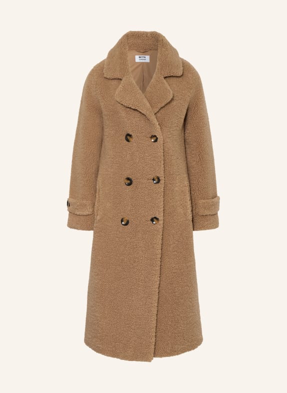 BETTA CORRADI Faux fur coat BEIGE