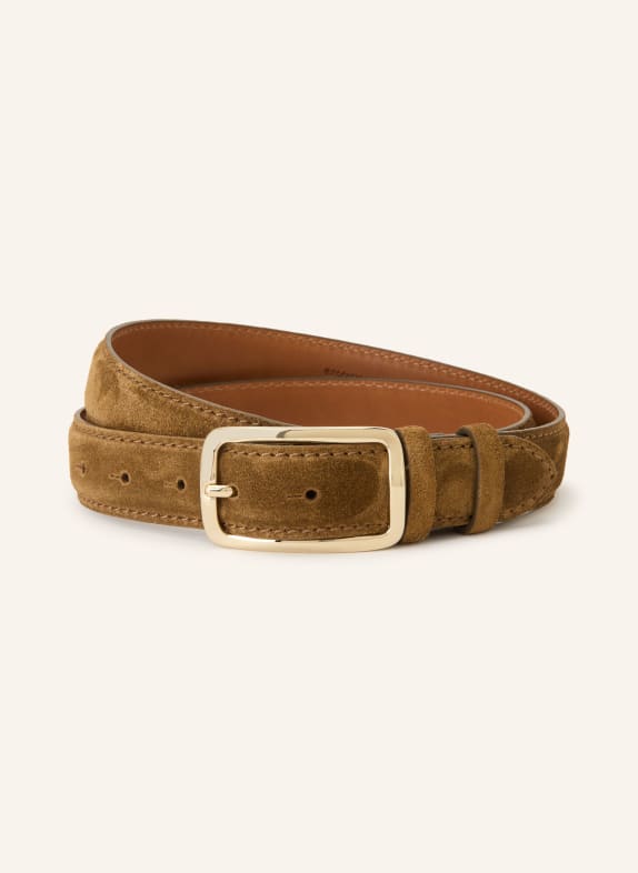 Reptile's House Leren riem CAMEL / GOUD