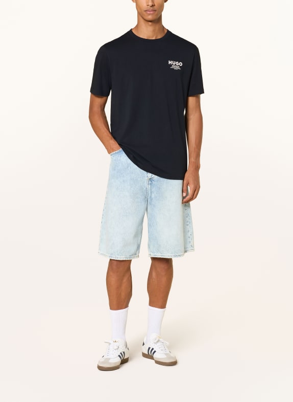 HUGO T-shirt NESPTEE DONKERBLAUW