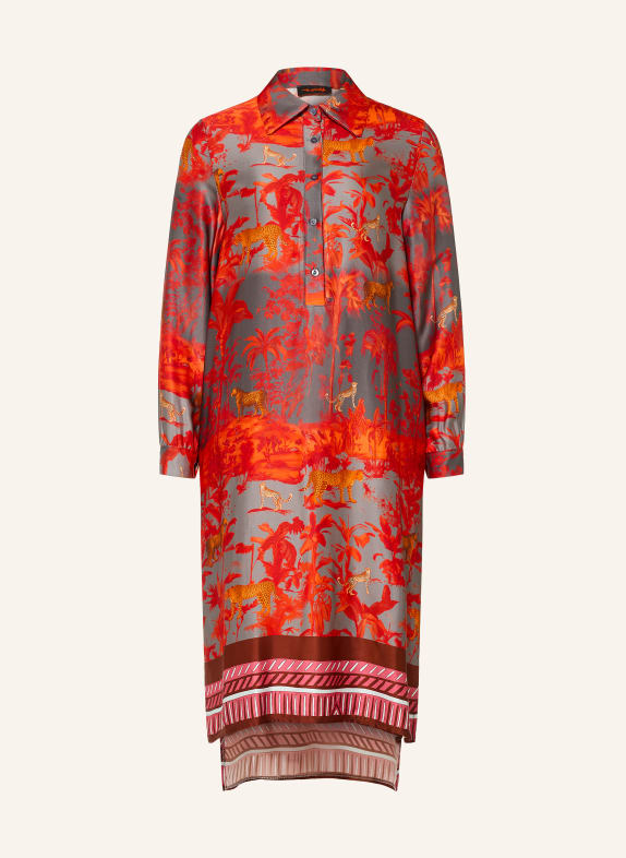 miss goodlife Satin dress RED / DARK GRAY / PINK