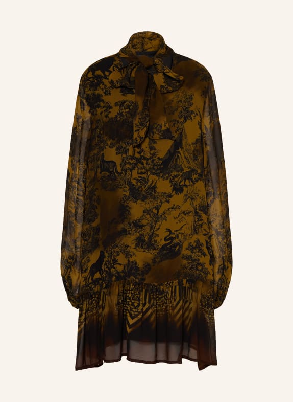 miss goodlife Robe col lavallière KAKI / NOIR