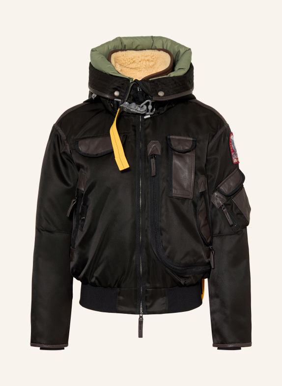 PARAJUMPERS Daunenblouson GOBI 20TH SCHWARZ / DUNKELBRAUN / OLIV