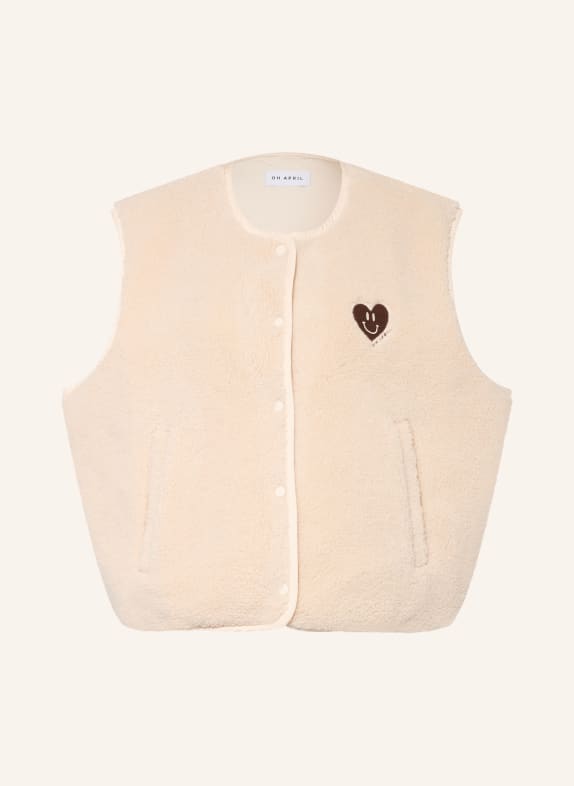 OH APRIL MAGNOLIA Teddy Fur Vest CREAM