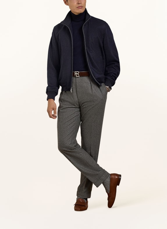 RALPH LAUREN PURPLE LABEL Blouson med kashmir MÖRKBLÅ