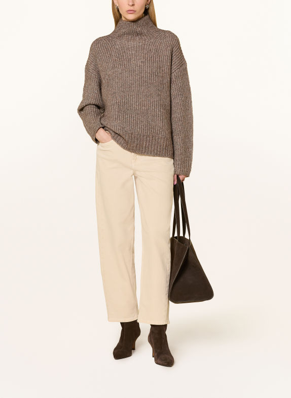 darling harbour Sweter dark taupe melange