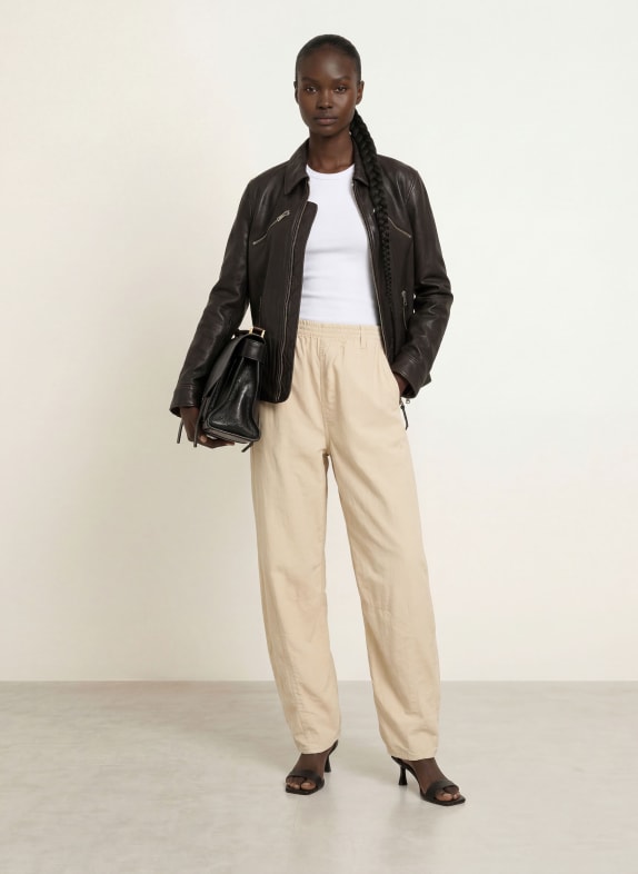 ALLSAINTS Broek JETT met linnen LICHTBRUIN