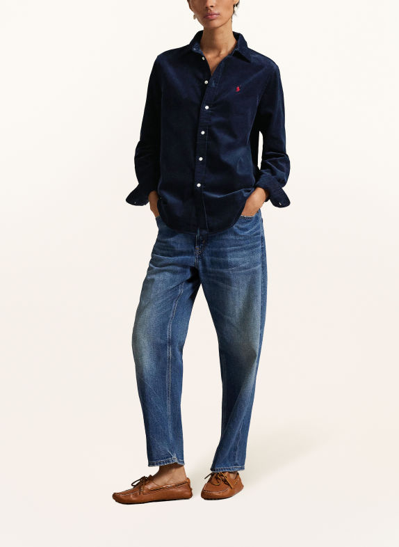 POLO RALPH LAUREN Corduroy shirt blouse DARK BLUE
