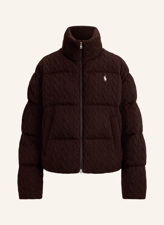 POLO RALPH LAUREN Steppjacke DUNKELBRAUN / ECRU