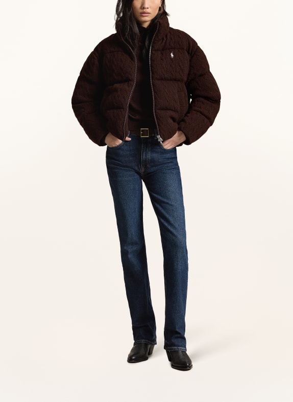 POLO RALPH LAUREN Steppjacke DUNKELBRAUN / ECRU