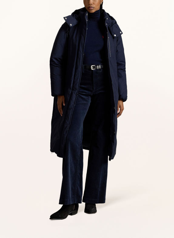 POLO RALPH LAUREN Down coat with removable hood DARK BLUE