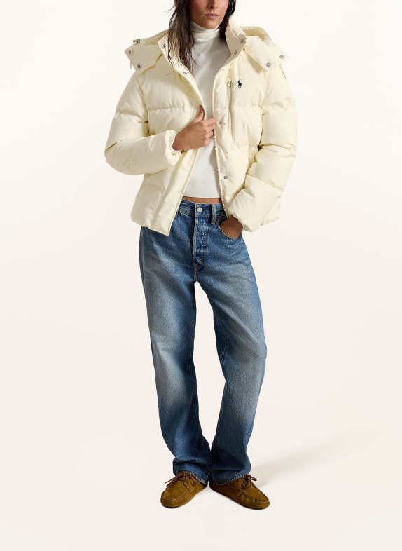 POLO RALPH LAUREN Donsjas met afneembare capuchon WIT