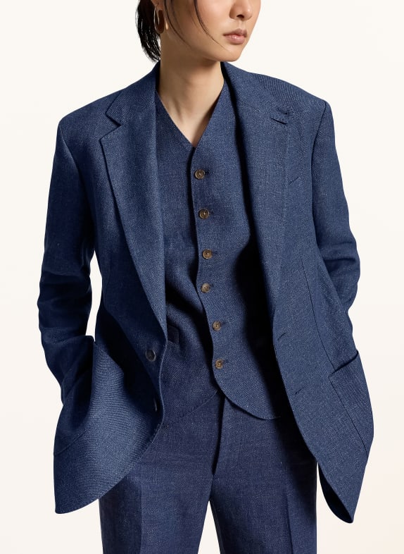 POLO RALPH LAUREN Blazer en jean et lin BLEU