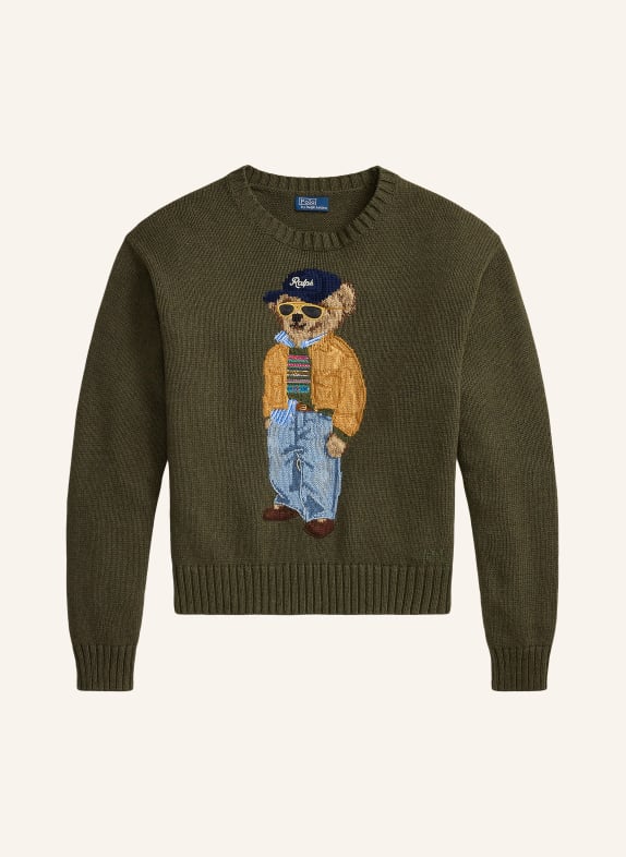 POLO RALPH LAUREN Trui OLIJF / CAMEL / DONKERBLAUW