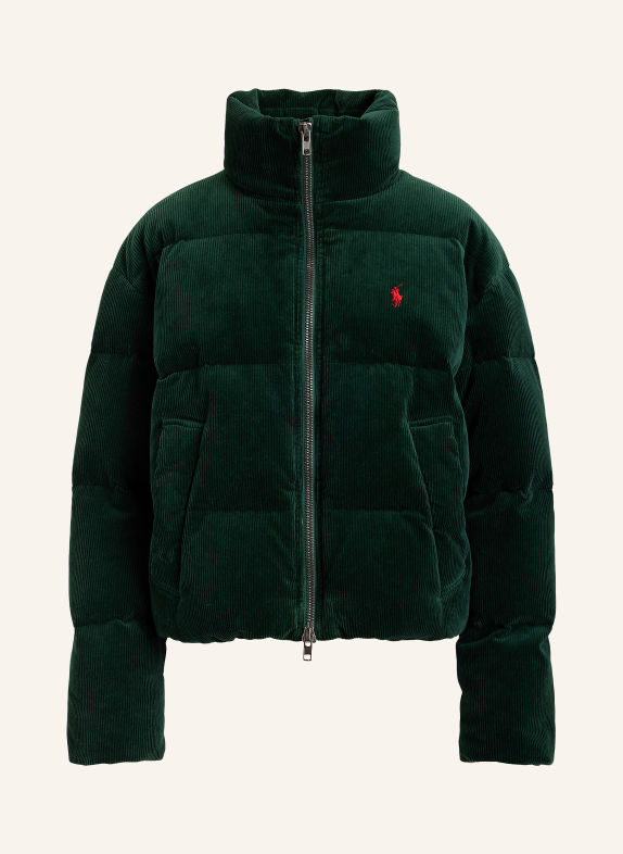 POLO RALPH LAUREN Daunenjacke aus Cord DUNKELGRÜN