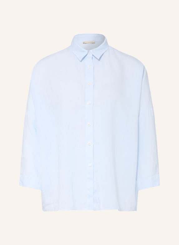 lilienfels Linen shirt blouse with 3/4 sleeves LIGHT BLUE