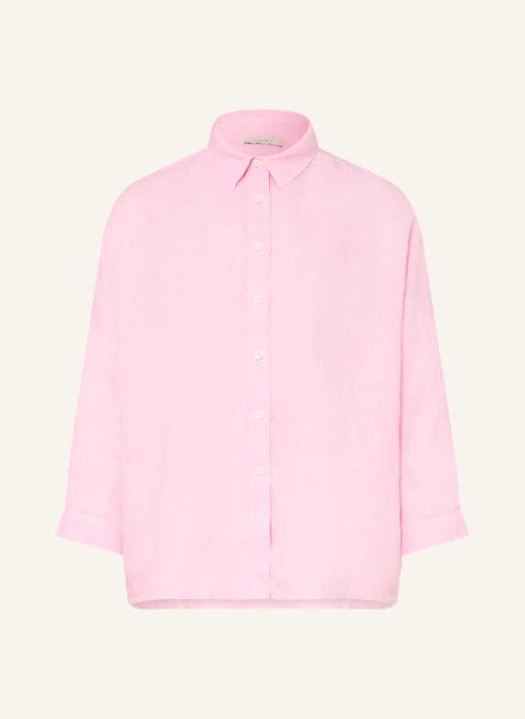 lilienfels Linen shirt blouse with 3/4 sleeves PINK
