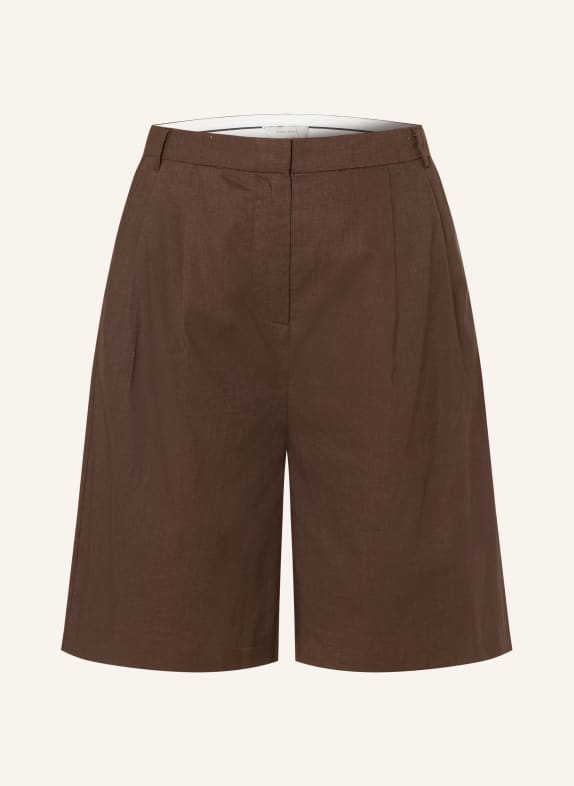 NEO NOIR NIKA Linen Shorts DARK BROWN