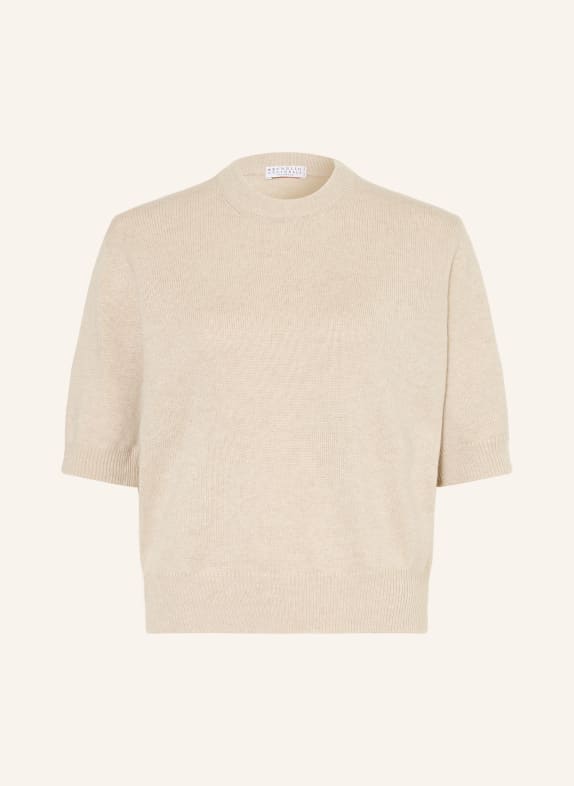 BRUNELLO CUCINELLI Strickshirt aus Cashmere BEIGE