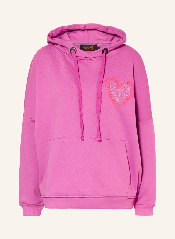 miss goodlife Hoodie med strass ROSA / NEONROSA