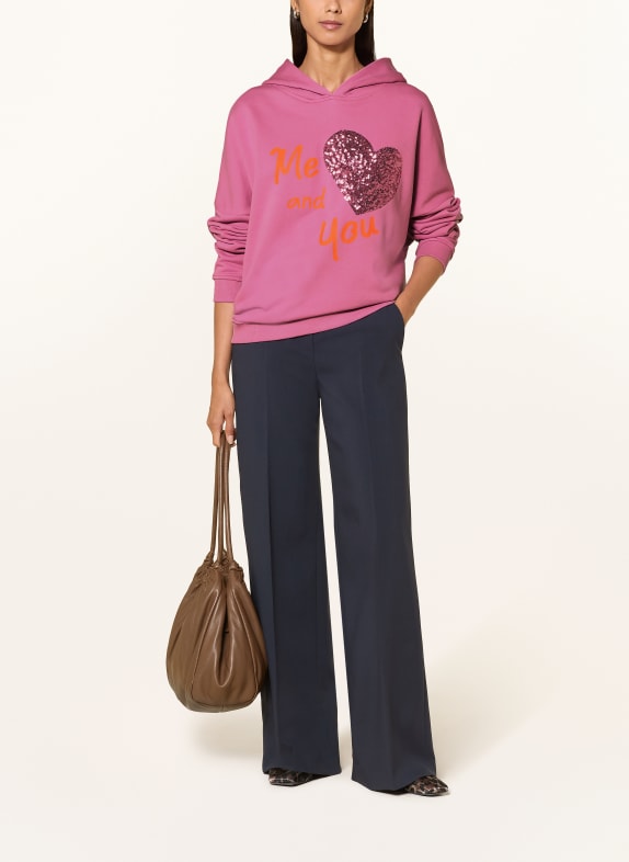 miss goodlife Sweat à capuche à paillettes ROSE / ROSE FUCHSIA / ORANGE FLUO