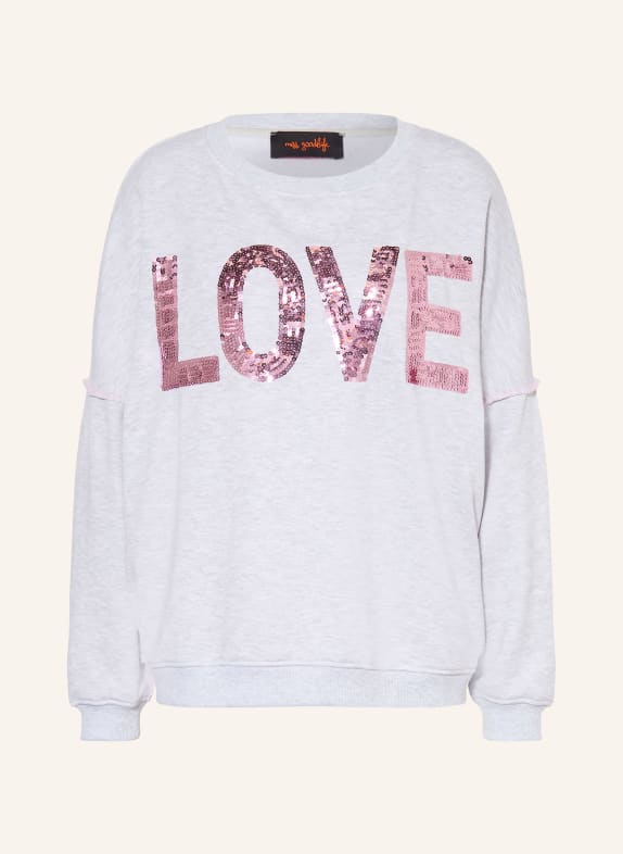 miss goodlife Sequin Sweatshirt LIGHT GRAY / PURPLE