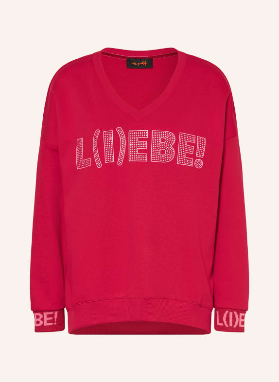 miss goodlife Sweatshirt with Rhinestones RED / PINK