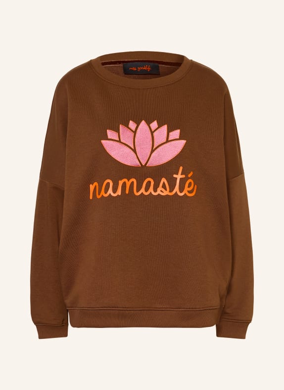 miss goodlife Sweatshirt BROWN / ROSE / NEON ORANGE