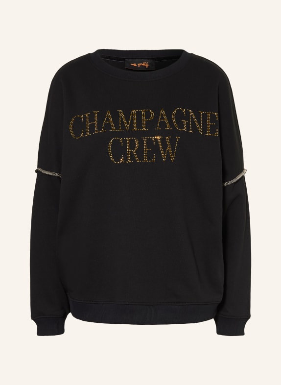 miss goodlife Oversized sweatshirt with rhinestones BLACK / GOLD
