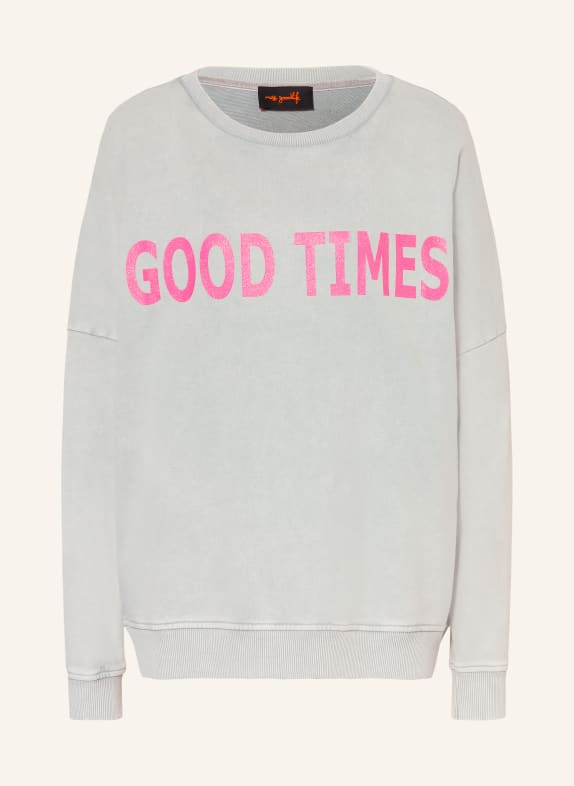 miss goodlife Sweatshirt oversize GRIS / ROSE FUCHSIA
