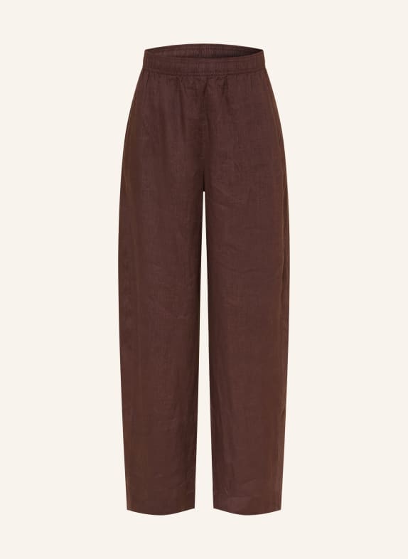 ARKET Linen pants DARK BROWN