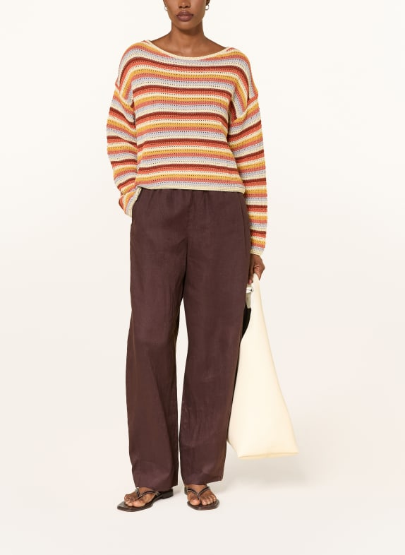 ARKET Linnen broek MARRON FONCÉ