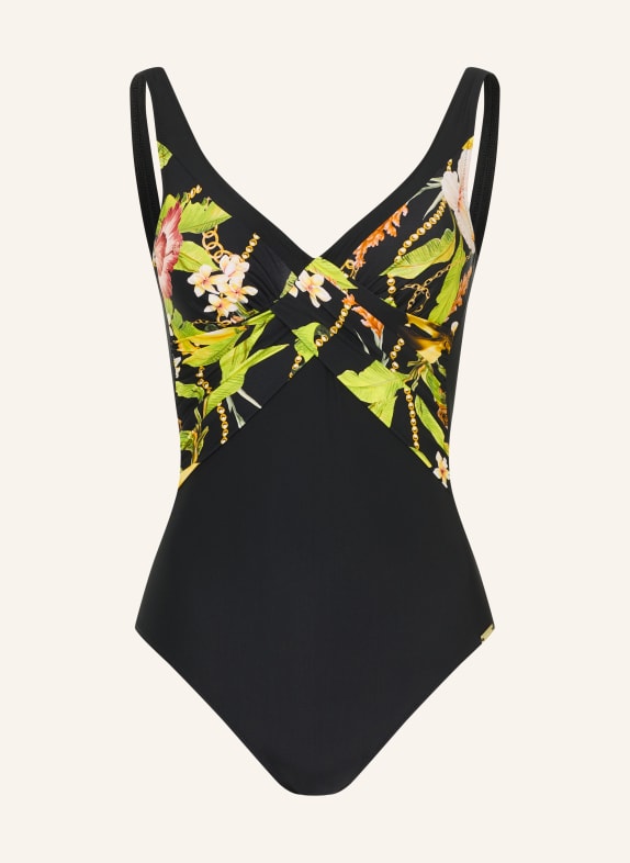Charmline Shape-Badeanzug IMPERIAL TROPICS SCHWARZ / HELLGELB / HELLGRÜN