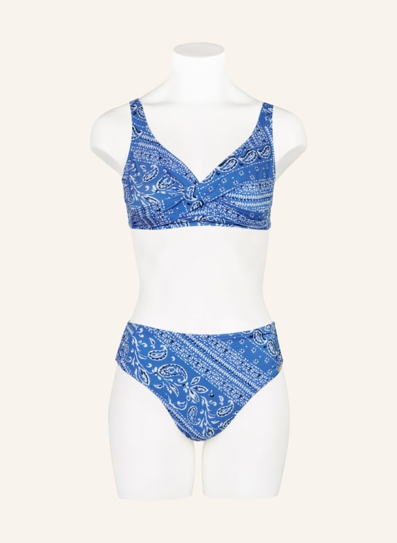 Lidea Beugel-bikinitop BANDANA LICHTBLAUW / DONKERBLAUW / WIT