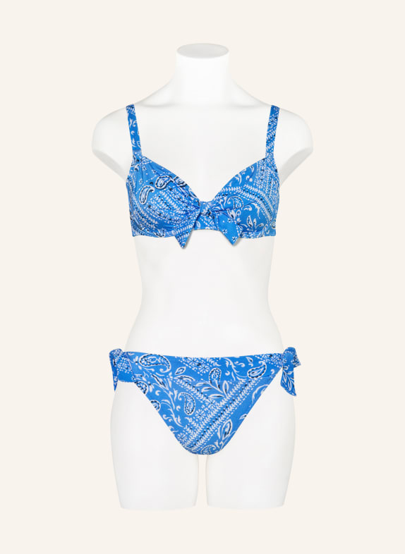 Lidea Beugel-bikinitop BANDANA LICHTBLAUW / WIT