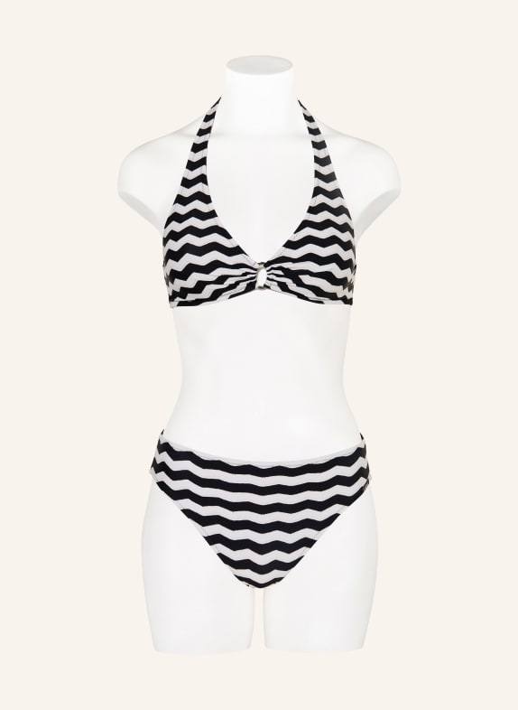Lidea Halter-bikinitop SANDWAVE ZWART / LICHTBRUIN / TAUPE