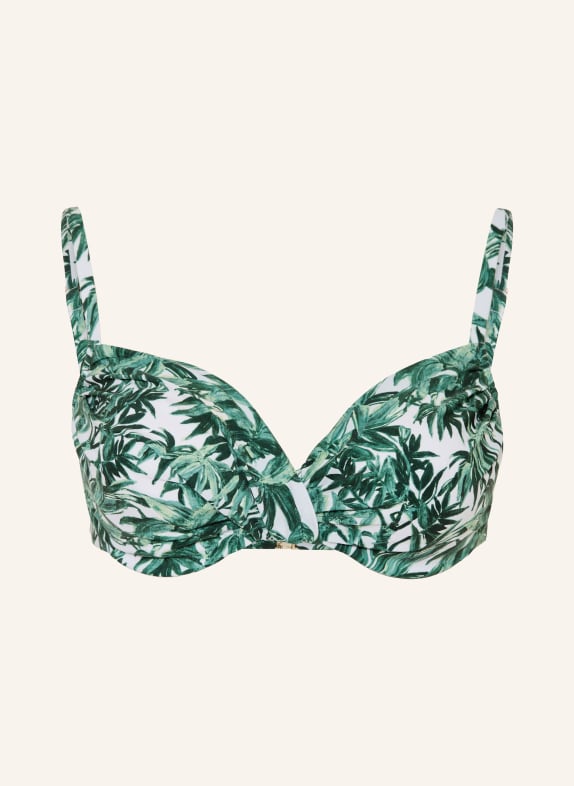 MARYAN MEHLHORN Underwire bikini top PALMETTE GREEN / DARK GREEN / WHITE