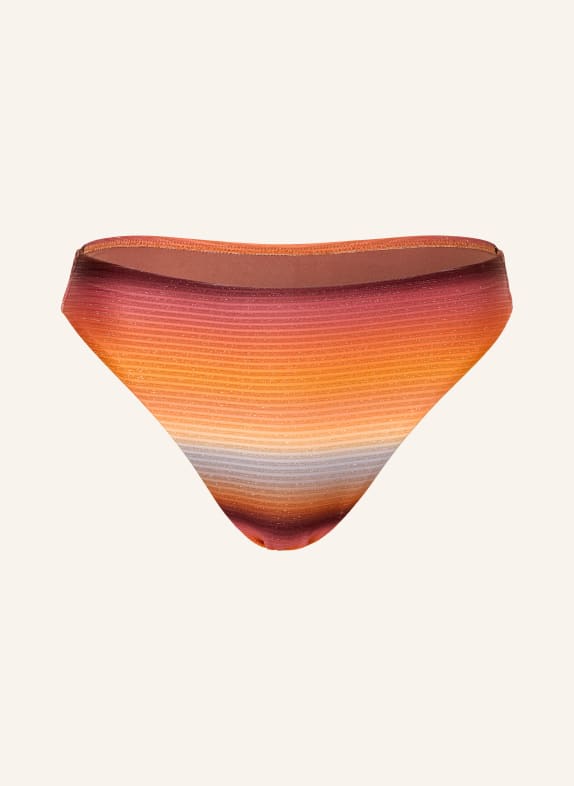 MARYAN MEHLHORN Bas de bikini basique SUNDRENCHED avec fil pailleté ORANGE / GRIS CLAIR / ROUGE CLAIR
