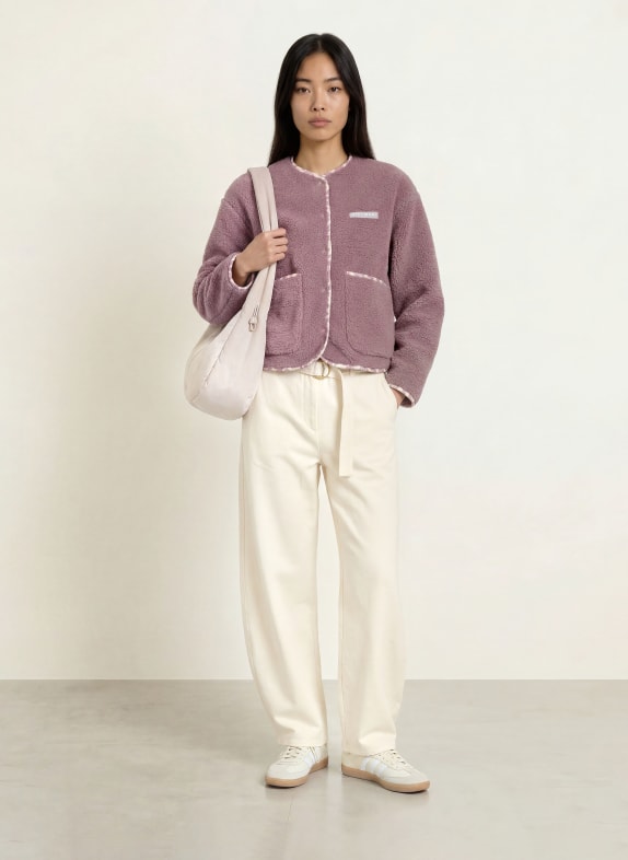 VIVI MARI Teddyfell-Jacke LILA / CREME