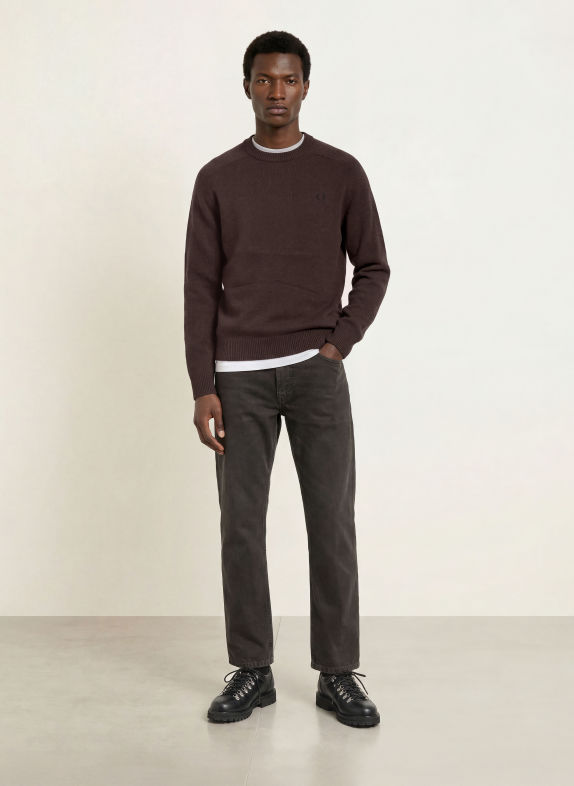 FRED PERRY Pullover DUNKELBRAUN