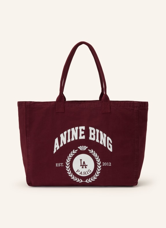 ANINE BING Shopper DUNKELROT / WEISS