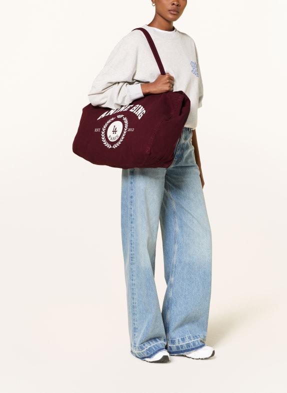 ANINE BING Shoppers DONKERROOD / WIT