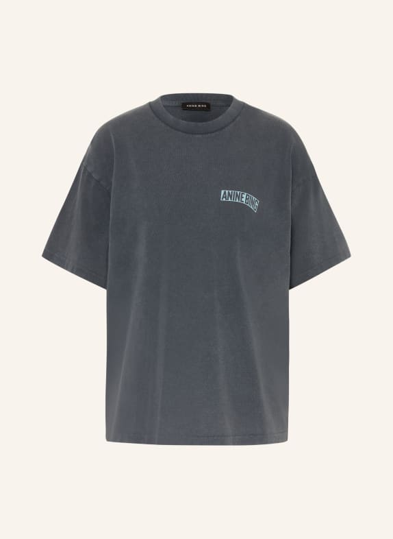 ANINE BING CADE T-shirt DARK GRAY / LIGHT BLUE