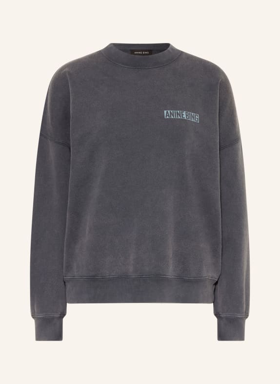 ANINE BING MILES Sweatshirt DARK GRAY / LIGHT BLUE