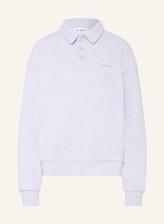 OH APRIL EVERYWHERE Sweat Polo Shirt LIGHT GRAY / BLUE