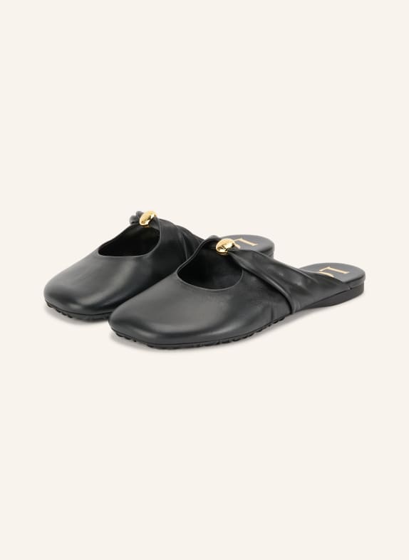 LOEWE Muiltjes PEBBLE SOFT ZWART / GOUD