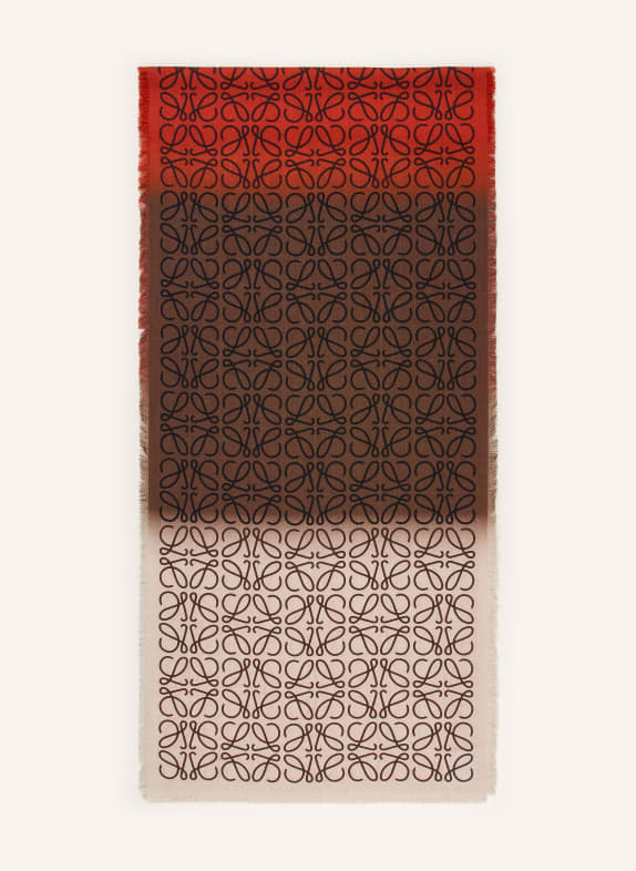 LOEWE Scarves DARK ORANGE / DARK BROWN / BEIGE