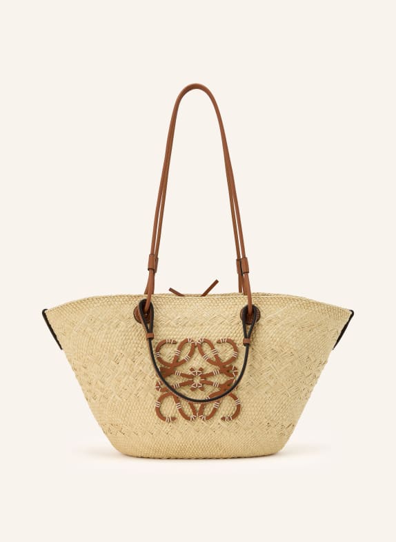 LOEWE Shopper ANAGRAM MEDIUM BEIGE / BRAUN